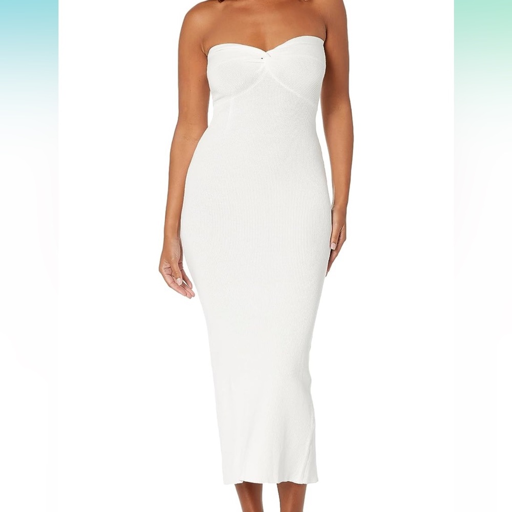 Twisted Front Knitted Bodycon Dress